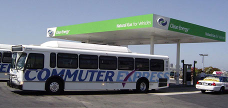 bus at a CNG station